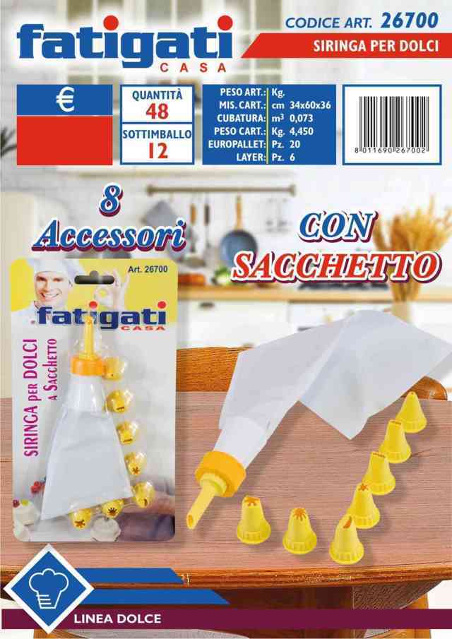 FATIGATI SIRINGA PER DOLCI CON SACCHETTO